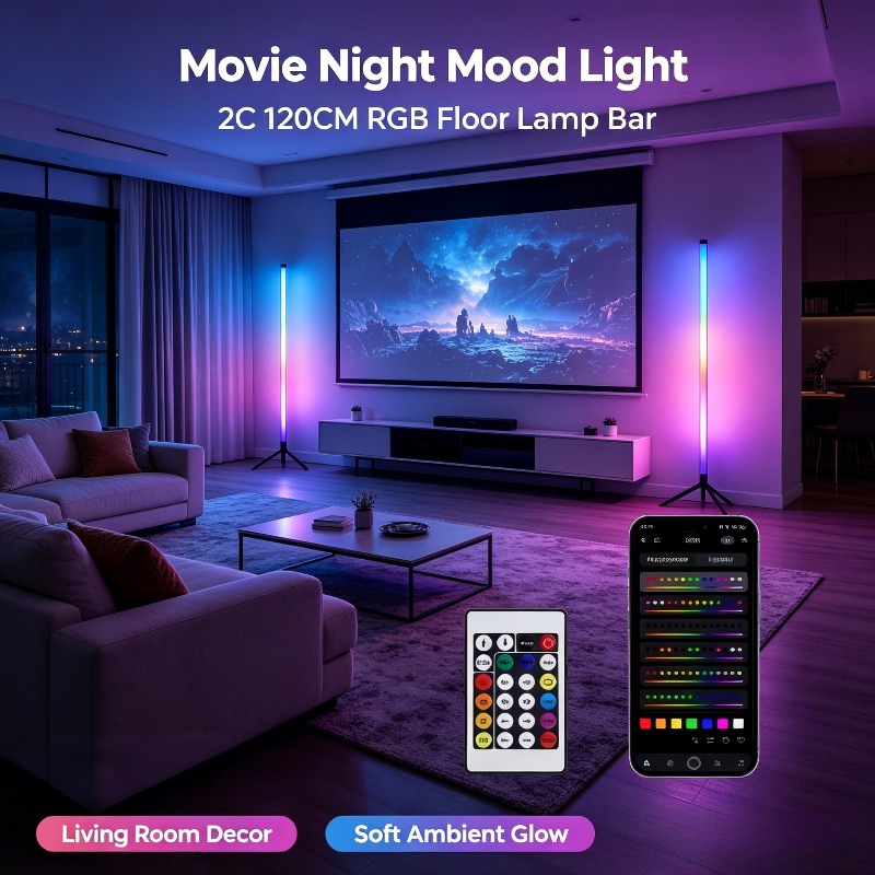 Gaming Accessories Lights - 2 Pack RGB LED Corner Floor