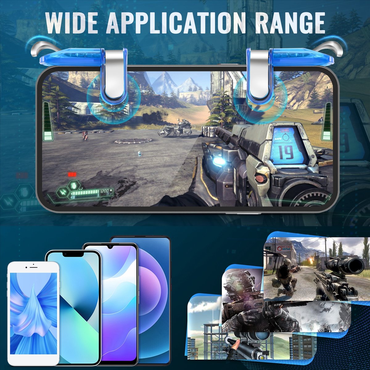 Gaming Accessories For Free Fire - A46U Mini Gaming Trigger for Gamepad