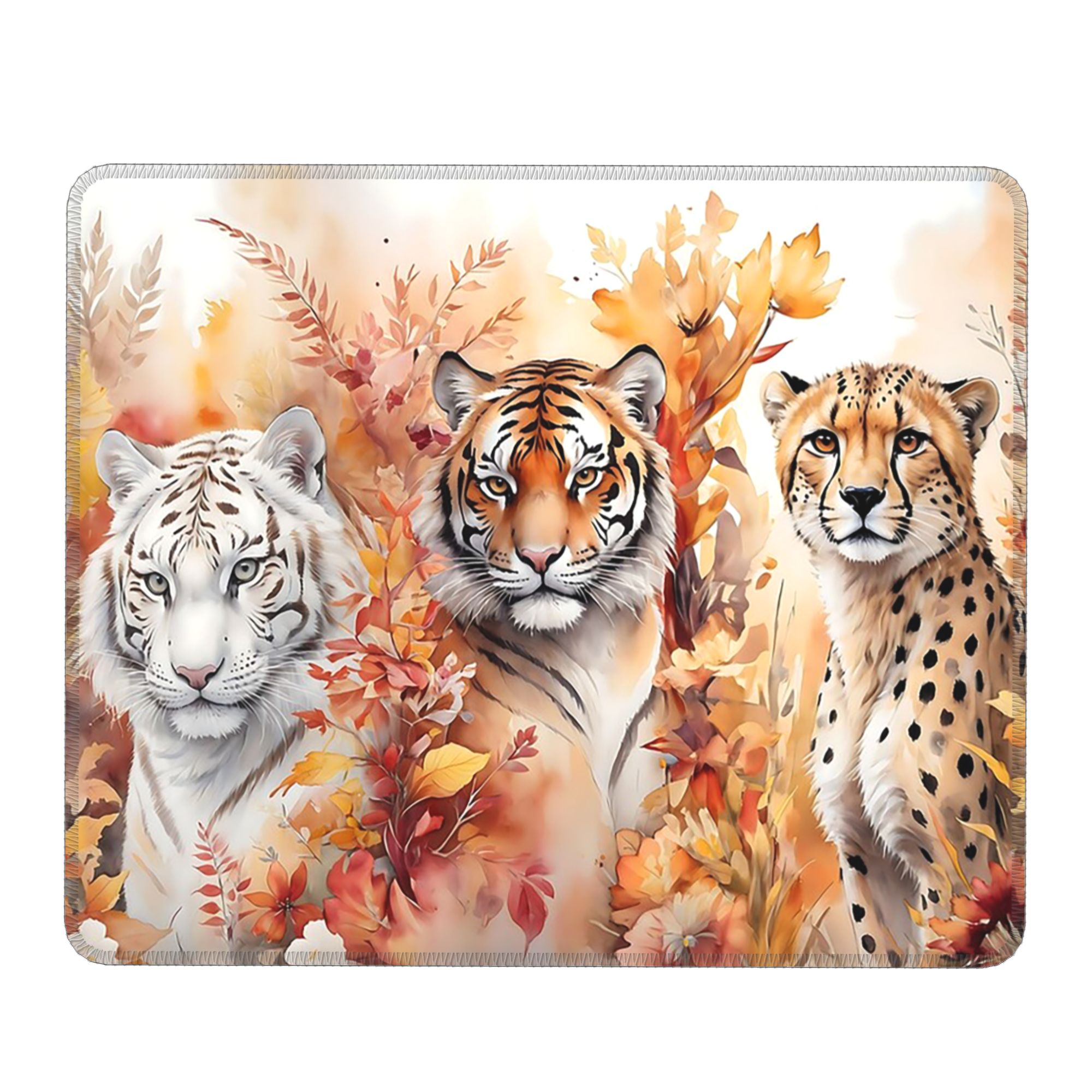 Tiger Face And Autumn Foliage  - đánh giá và giá Gaming Accessories For Your Desk