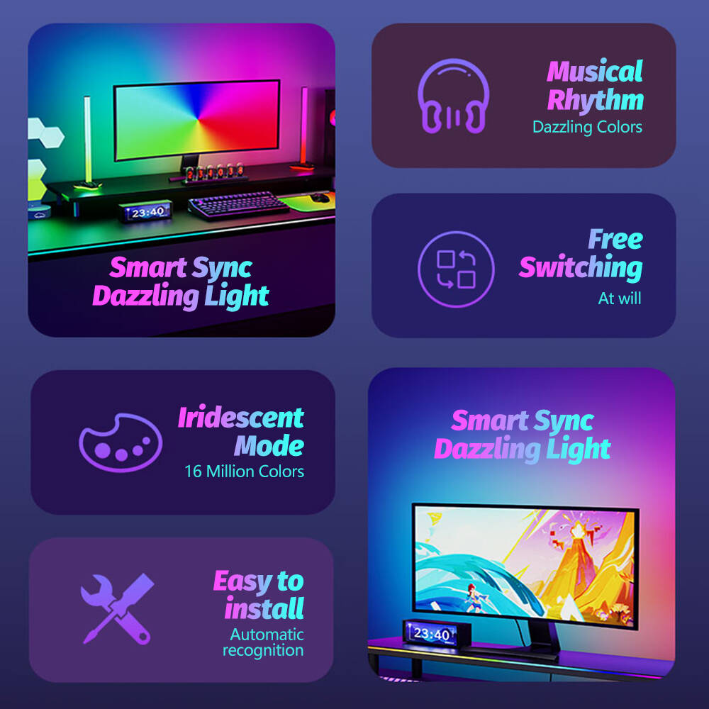 LED Strip Sync Lights Bar Smar - đánh giá và giá Gaming Accessories Lights