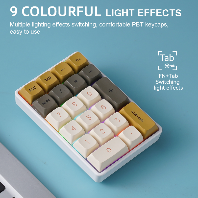 FREEWOLF K21 Wireless Mechanic - đánh giá và giá Keyboard Numpad Separate