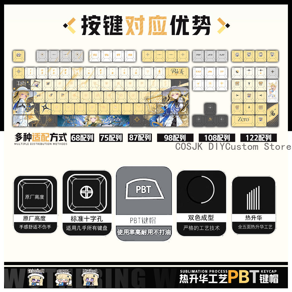 122 Keys Anime Phoebe Wutherin - đánh giá và giá Gaming Accessories Gamestop