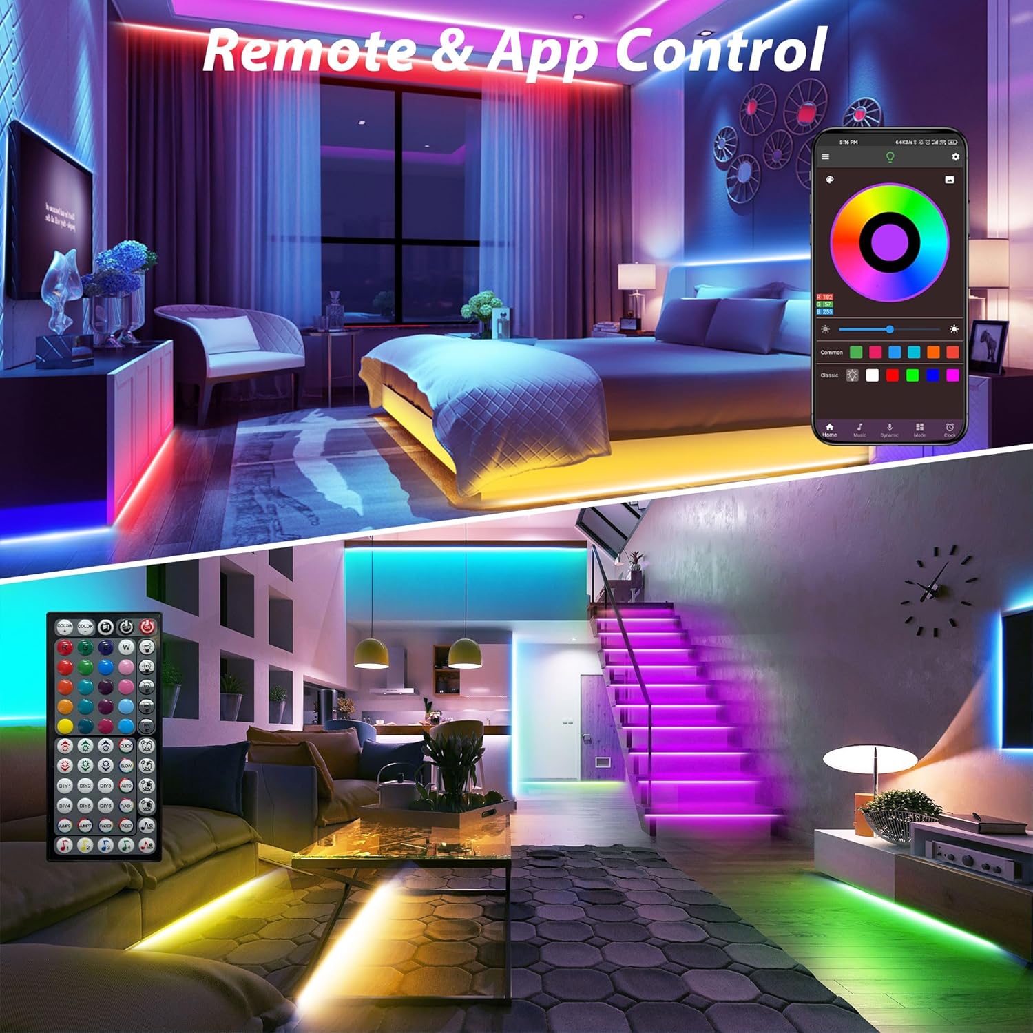 Smart LED Strip Lights 1m-20m  - đánh giá và giá Gaming Accessories Lights