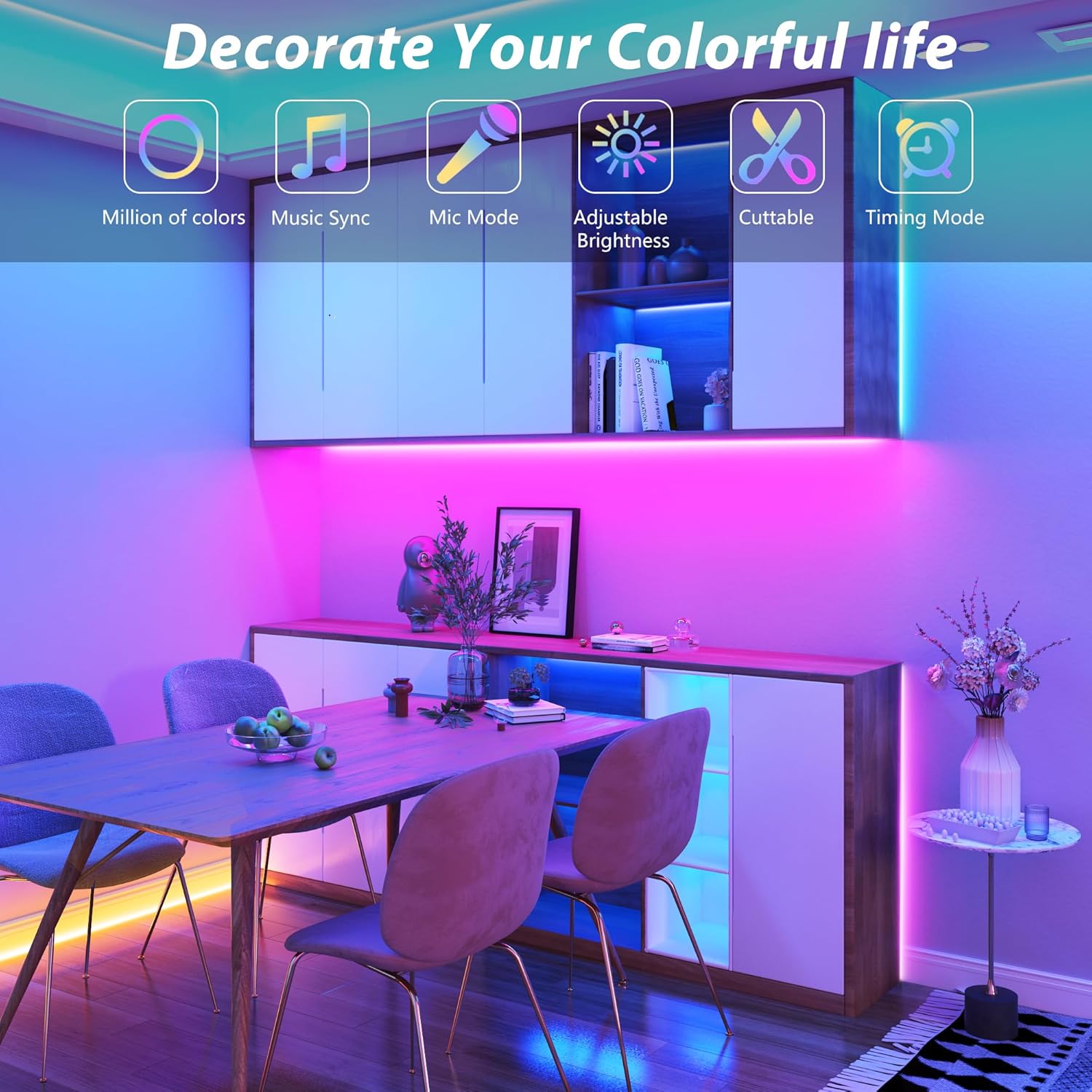 Smart LED Strip Lights 1m-20m  - đánh giá và giá Gaming Accessories Lights